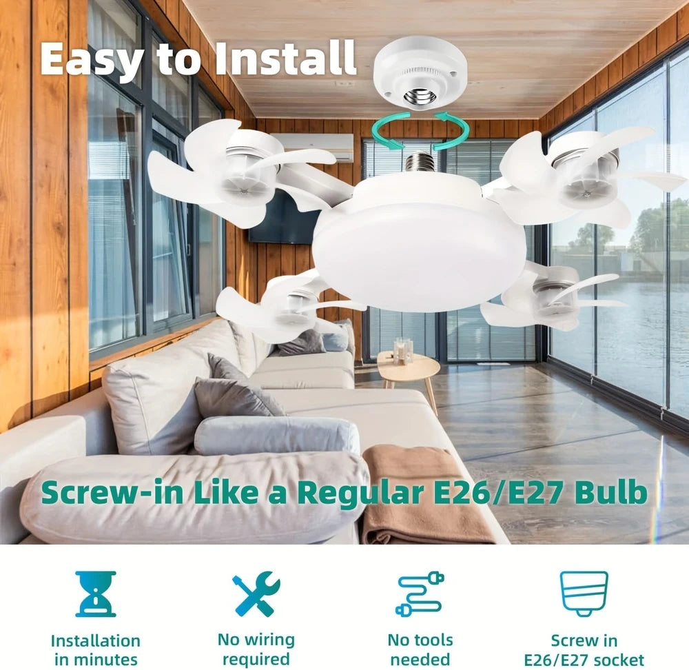 Brabola Four-Head Socket Fan Light