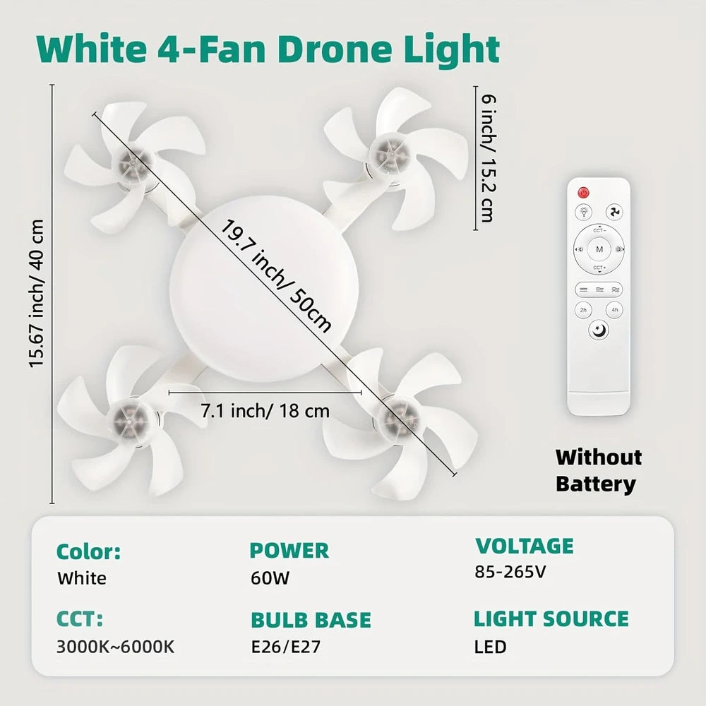 Brabola Four-Head Socket Fan Light