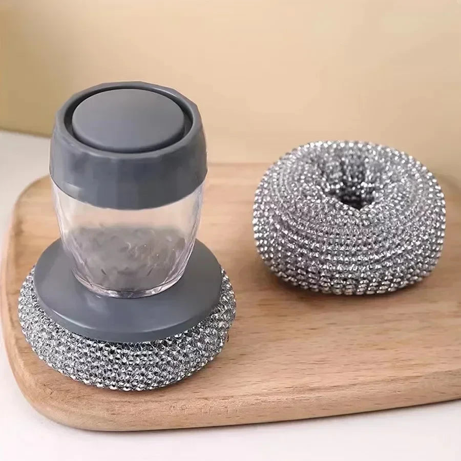 Portable Soap Dispensing Dish Brush