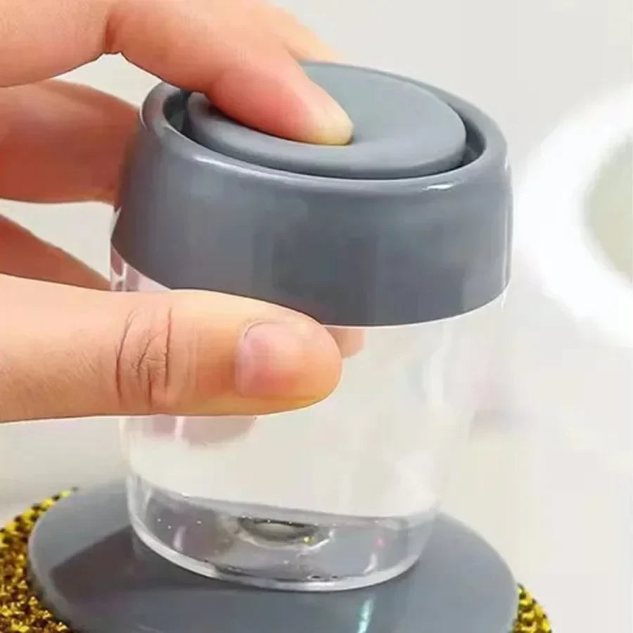 Portable Soap Dispensing Dish Brush