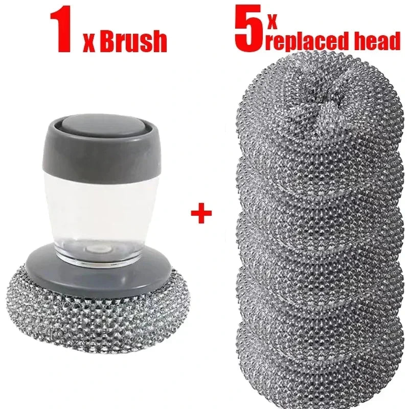 Portable Soap Dispensing Dish Brush