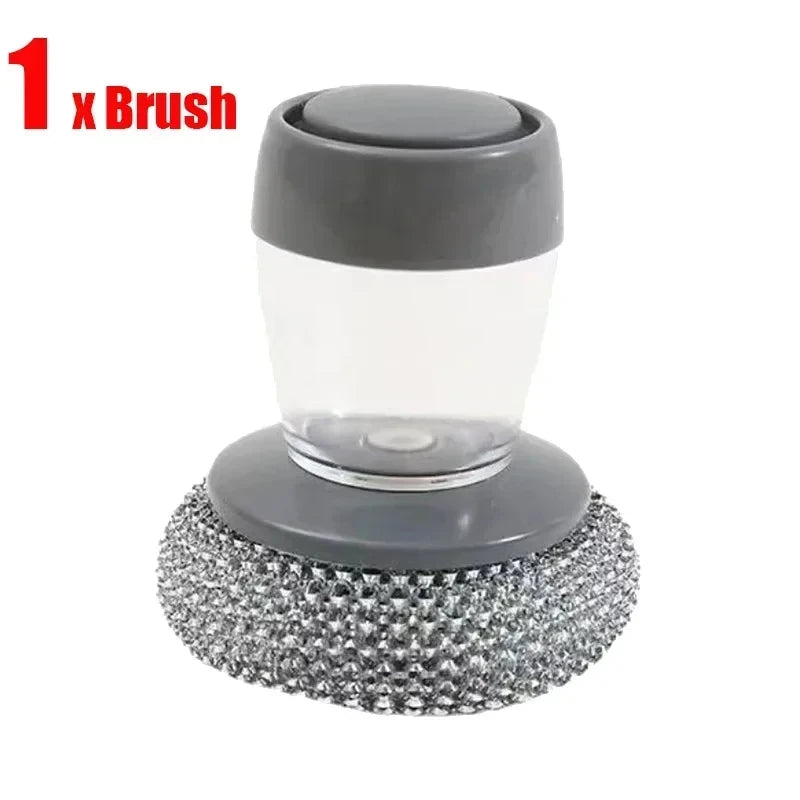 Portable Soap Dispensing Dish Brush