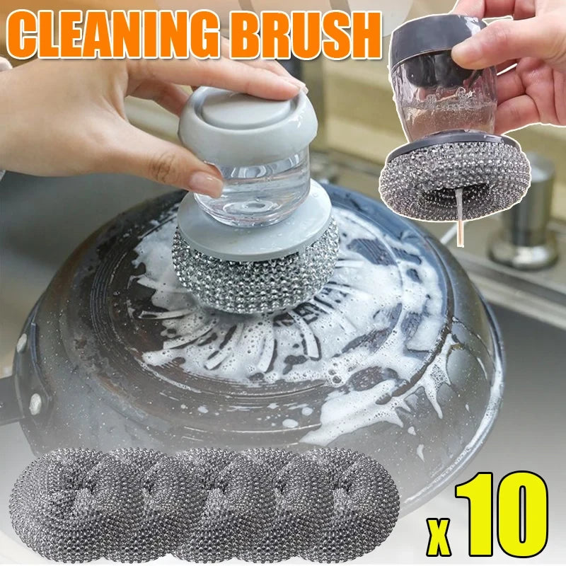 Portable Soap Dispensing Dish Brush